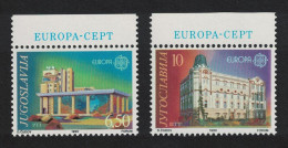 Yugoslavia Europa Post Office Buildings 2v Margins 1990 MNH SG#2616-2617 - Sonstige & Ohne Zuordnung