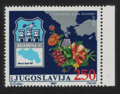 Yugoslavia Balkanphila XI Balkans Stamp Exhibition Margin 1987 MNH SG#2410 - Otros & Sin Clasificación