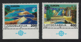 Yugoslavia Europa Architecture 2v Margins 1987 MNH SG#2368-2369 - Other & Unclassified