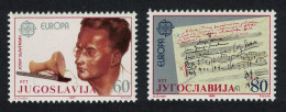 Yugoslavia Josip Slavenski Composer Music Europa 2v 1985 MNH SG#2207-2208 - Sonstige & Ohne Zuordnung