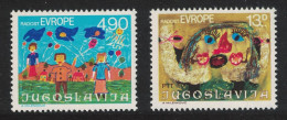 Yugoslavia Children's Paintings Joy Of Europe 2v 1980 MNH SG#1951-1952 Sc#1604-1605 - Andere & Zonder Classificatie