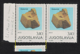 Yugoslavia Dolomite Mineral WRONG SIZE RARR! 1980 MNH SG#1946 - Autres & Non Classés
