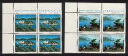 Yugoslavia National Parks 2v Corner Blocks Of 4 1980 MNH SG#1943-1944 Sc#1496-1497 - Sonstige & Ohne Zuordnung