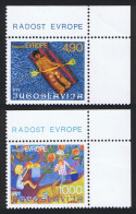 Yugoslavia Children's Paintings Joy Of Europe 2v Corners 1980 MNH SG#1782-1783 - Sonstige & Ohne Zuordnung