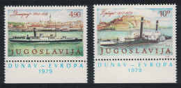 Yugoslavia Steamers Ships Danube Conference 2v Margins 1979 MNH SG#1910-1911 Sc#1455-1456 - Autres & Non Classés