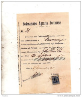 1915 FEDERAZIONE AGRARIA FERRARESE - Historische Documenten