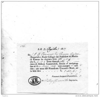 1839 REALE COLLEGIO DEI PROFESSORI DI MUSICA - Historische Documenten