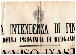 1881  BERGAMO AVVISO D'ASTA - Historische Documenten