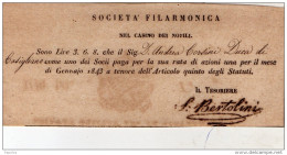 1843 SOCIETÀ FILARMONICA NEL CASINO DEI NOBILI - Italy