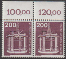 Berlin, 1975, Ein Oberrand-Paar Nr. 506 ** Aus Freimarken Dauerserie "Industrie Und Technik" - Unused Stamps