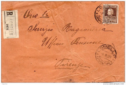 1928 LETTERA RACCOMANDATA CON ANNULLO LOMELLO PAVIA - Marcophilia