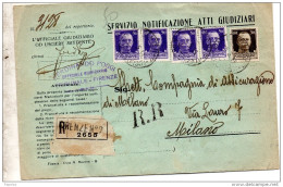 1936  LETTERA RACCOMANDATA CON ANNULLO FIRENZE - Marcophilia