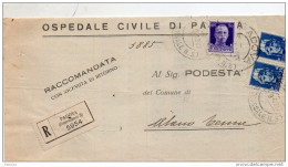 1942  LETTERA RACCOMANDATA CON ANNULLO PADOVA  SUCCURSALE 3 - Marcophilia