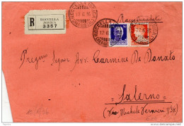 1936   LETTERA RACCOMANDATA CON ANNULLO  ROCCELLA JONICA REGGIO CALABRIA - Poststempel