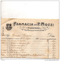 1912 FIRENZE-FARMACIA DI P. MOZZI - Italy
