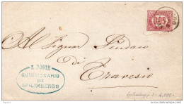 1875 LETTERA CON ANNULLO SPILIMBERGO PORDENONE - Fiscale Zegels