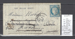France - Ballon Monté Pour VITRE - 04/12/1870 - LE FRANKLIN + DEPECHE BALLON No11 - Krieg 1870