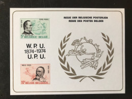 België Belgique UPU 1974 Imperforated DeLuxe Sheetlet MNH (No Gum As Issued) Belgium - Feuillets De Luxe [LX]