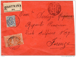 1927  LETTERA RACCOMANDATA CON ANNULLO SARTIRANA PAVIA - Poststempel