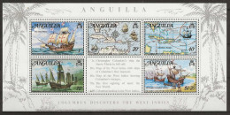 ANGUILLA 1973 Columbus Discovers The West Indies MNH MINATURE SHEET - Anguilla (1968-...)
