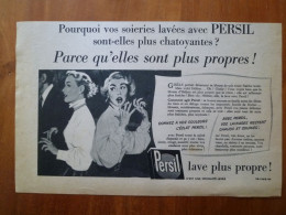 Publicité 1953 Persil Lave Plus Propre Une Spécialité Lever Donnez à Vos Couleurs L'éclat Persil - Pubblicitari