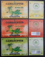 Bier Etiket (8p8), étiquette De Bière, Beer Label, Cannahopper Serie Brouwerij Vliegende Paard Brouwers - Bière