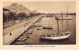Alicante - Puerto Y Perspectiva De Los Paseos - Alicante