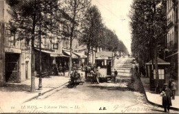 LE MANS  L'AVENUE  THIERS / ATTELAGE  TRAMWAY / 128 - Le Mans