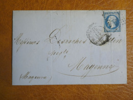 ¤0 FRANCE  LETTRE1860  PARIS A MAYENNE  ++N°14 ++ AFFRANCH. PLAISANT - 1849-1876: Période Classique