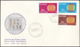 Europa CEPT 1970 Chypre - Cyprus - Zypern FDC2 Y&T N°324 à 326 - Michel N°332 à 334 - 1970