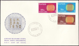 Chypre - Cyprus - Zypern FDC2 1970 Y&T N°324 à 326 - Michel N°332 à 334 - EUROPA - Lettres & Documents