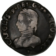 France, Charles IX, Teston Du Dauphiné, 1564, Grenoble, Argent, TB, Gadoury:438 - 1560-1574 Karel I