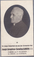 PASTOOR JOSEPH SERAPHINUS CORNELIUS SANSEN, 1857-1930, POPERINGE, BELLEGEM, BRUGGE, EERNEGEM, ST MAARTENS KORTRIJK - Devotion Images