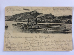 EHRENBREITSTEIN Mit Rheindampfer - COBLENZ - 1901 - Koblenz