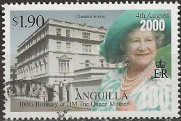 ANGUILLA 2000 100th Birthday Of Queen Elizabeth The Queen Mother - $1.90 - Clarence House FU - Anguilla (1968-...)