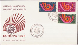 Europa CEPT 1973 Chypre - Cyprus - Zypern FDC1 Y&T N°381 à 383 - Michel N°389 à 391 - 1973