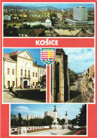 KOSICE, MULTIPLE VIEWS, ARCHITECTURE, EMBLEM, TOWER, CAR, MONUMENT, PARK, SLOVAKIA, POSTCARD - Slowakije