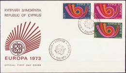 Chypre - Cyprus - Zypern FDC1 1973 Y&T N°381 à 383 - Michel N°389 à 391 - EUROPA - Lettres & Documents