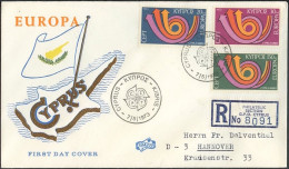 Chypre - Cyprus - Zypern FDC2 1973 Y&T N°381 à 383 - Michel N°389 à 391 - EUROPA - Storia Postale