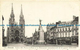 R630648 Ostende. Eglise SS. Pierre Et Paul Et Le Monument Commemoratif De La Gue - World
