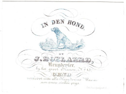 Belgique "Carte Porcelaine" Porseleinkaart, In Den Hond By J. Boelaerd, Bruyndenier, Gand, Gent, Dim:115x87mm - Porzellan