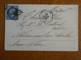 ¤0 FRANCE  LETTRE  1867 TOULOUSE A CHATEAUNEUF   ++N°22  ++ AFFRANCH.INTERESSANT - 1849-1876: Periodo Clásico