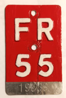 Velonummer Fribourg FR 55 - Kennzeichen & Nummernschilder