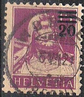 Schweiz Suisse 1921: "Aufdruck ==20" Zu 150A MI 160a Yv 183 Mit Voll-Stempel WORBEN 6.VI.21 (BERN) (Zumstein CHF 5.00) - Oblitérés