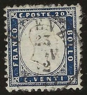 Italy       .  Yvert    .   3  (2 Scans)  .   1862 .     O      .    Cancelled - Afgestempeld
