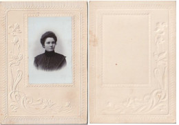 Photo Cabinet Portrait On Passepartout. Young Woman - Personnes Anonymes