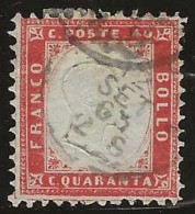 Italy       .  Yvert    .   4  (2 Scans)  .   1862 .     O      .    Cancelled - Afgestempeld