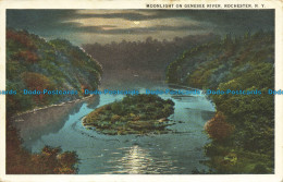 R630786 N. Y. Moonlight On Genesee River. Rochester. WM. Jubb. C. T. American Ar - Monde