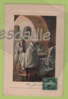 ALGERIE - CP COLORISEE ANIMEE LES JOUEURS - CIRCULEE EN 1909 - SCENES ET TYPES N° 6201 - Escenas & Tipos