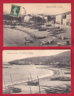 AE983  66 PYRENEES ORIENTALES BANYULS SUR MER  PROMENADE DU FONTAULE BARQUES CATALANES AU REPOS EN 1906 - - Banyuls Sur Mer